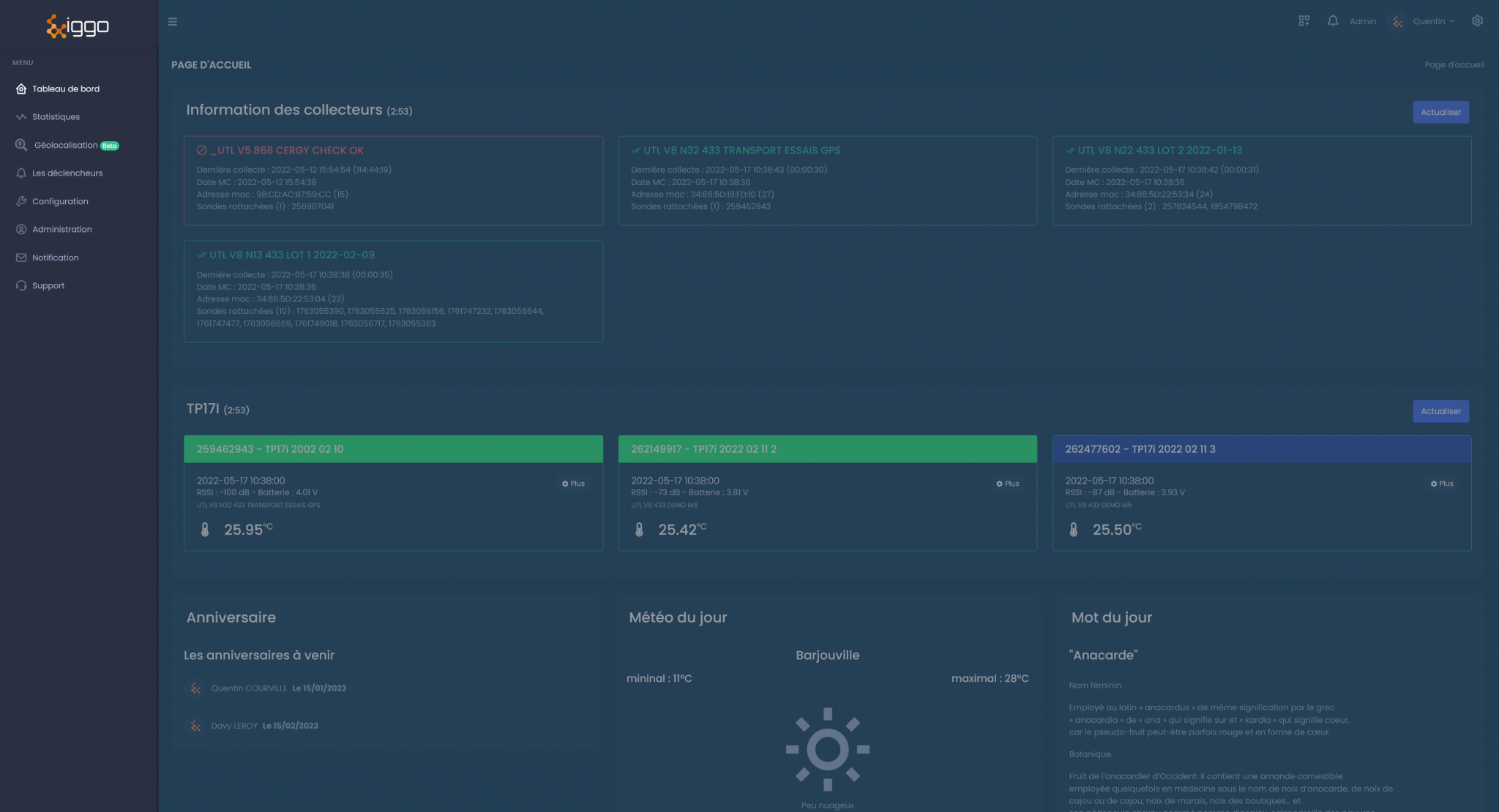 Mon menu de navigation - iggo